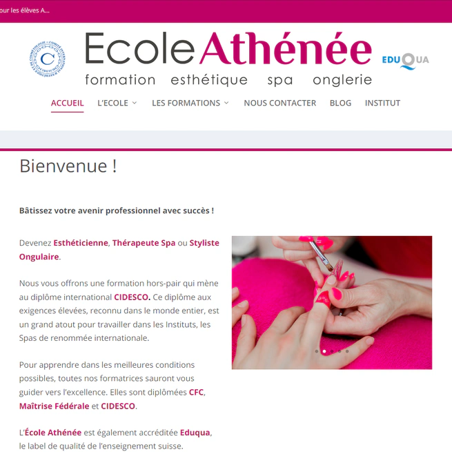 Ecole Athénée - web redesign