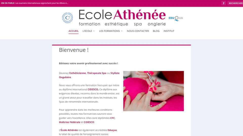 Ecole Athénée - web redesign