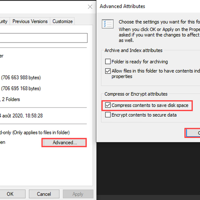 Compress Log Files on Windows