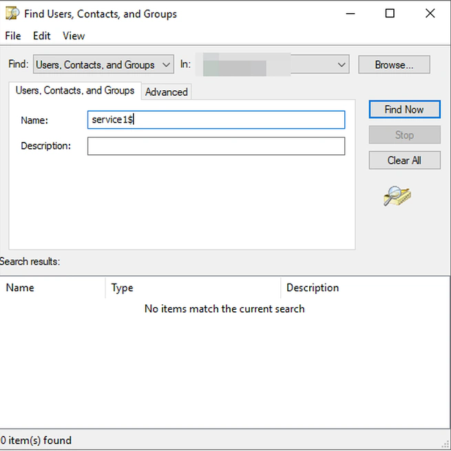 Find a Service Account (MSA) in AD - Hidden Accounts