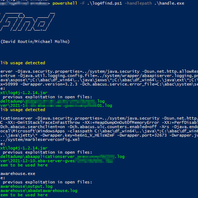 Log4J Scanner in PowerShell & Shell for Windows and Linux