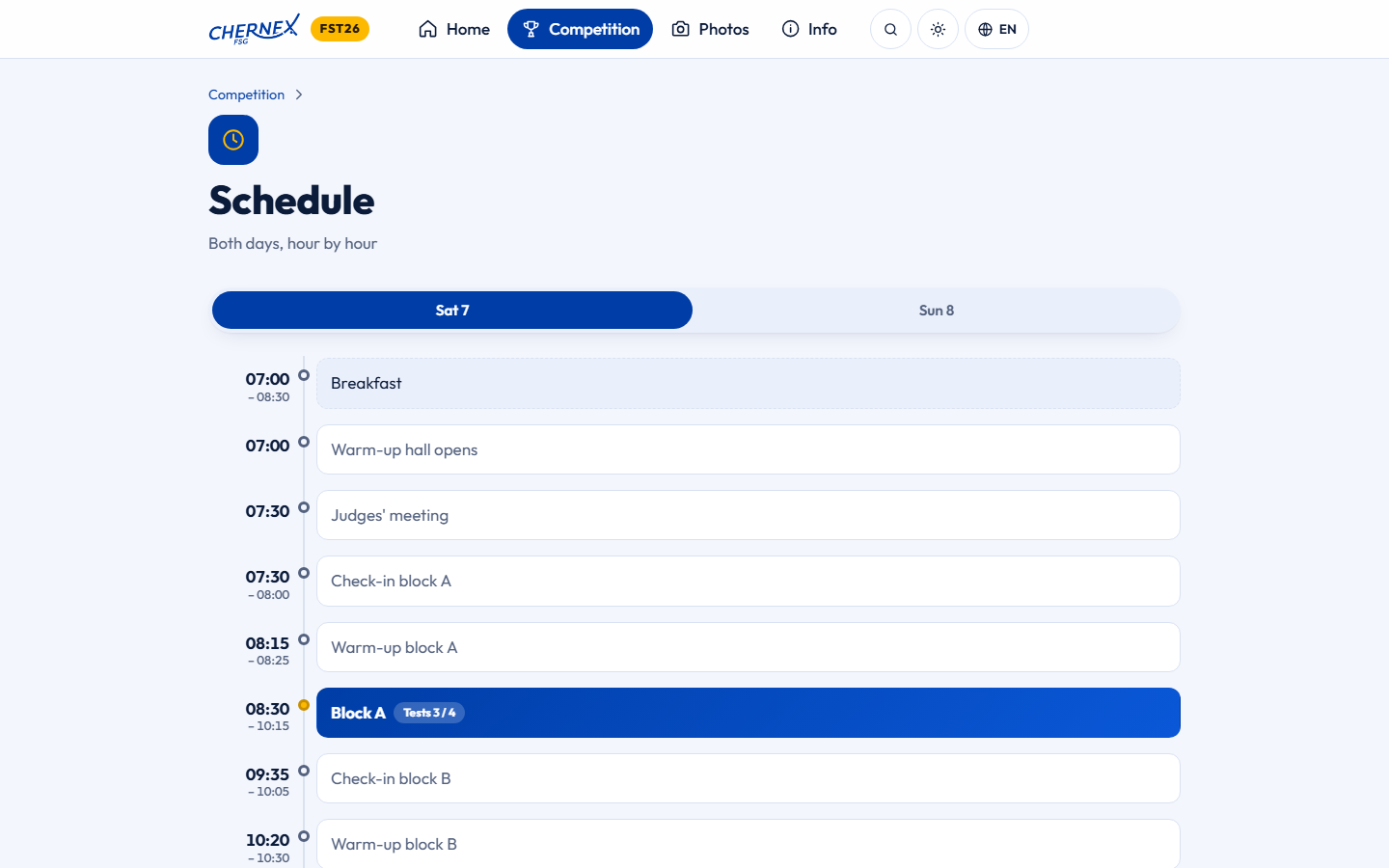 Schedule