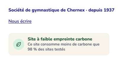 Screenshot of the Website Carbon badge in the website footer