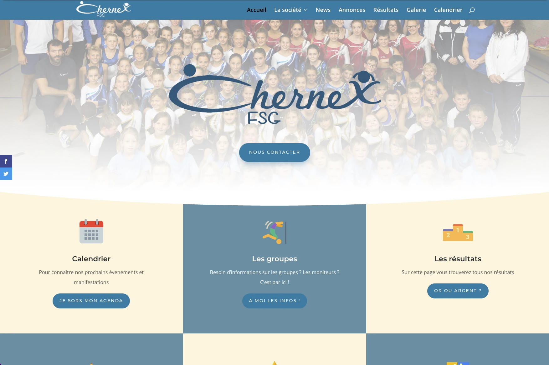 Capture du site FSG Chernex sous WordPress et Divi, en 2025